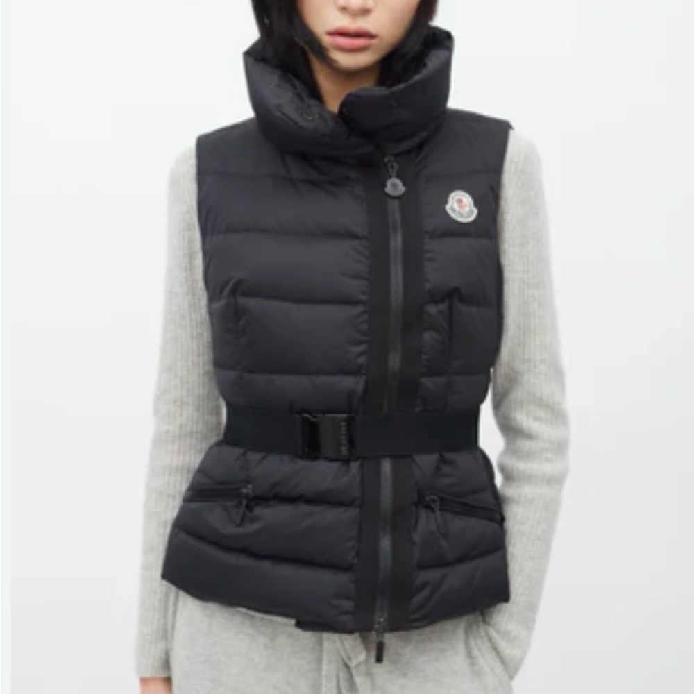 Moncler Black Puffer Vest- SIZE 2 (M)